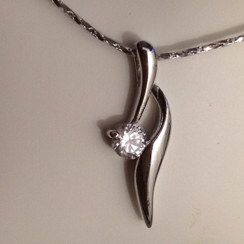 18K RGP CZ necklace